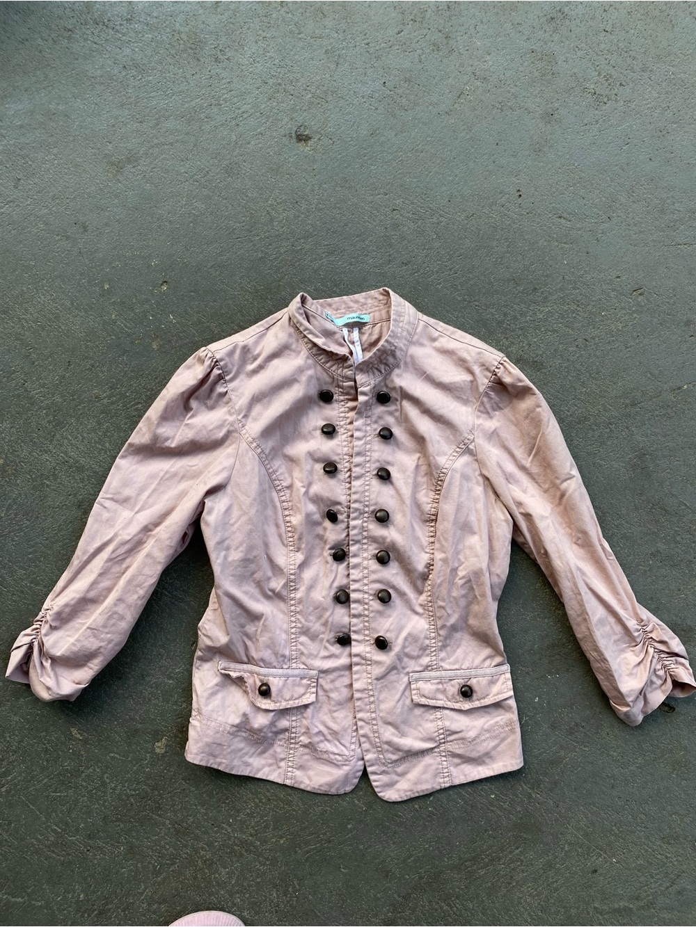 Maurices Dusty Rose Military-Style Button Front Jacket